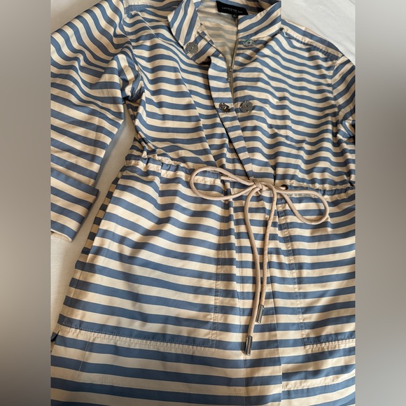 Lafayette 148 New York Jayna Blue White Stripe Drawstring Jacket Like New - Picture 6 of 11